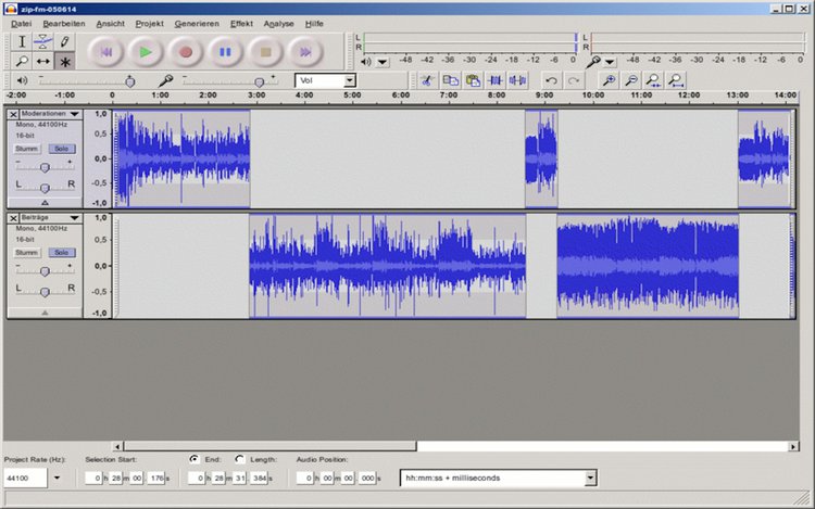 Soundcollagen erstellen mit Audacity