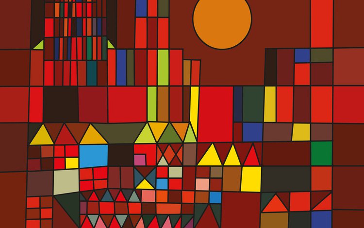 Formen im Bild "Burg und Sonne" nach Paul Klee