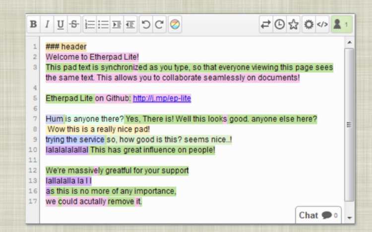 EtherPad Lite